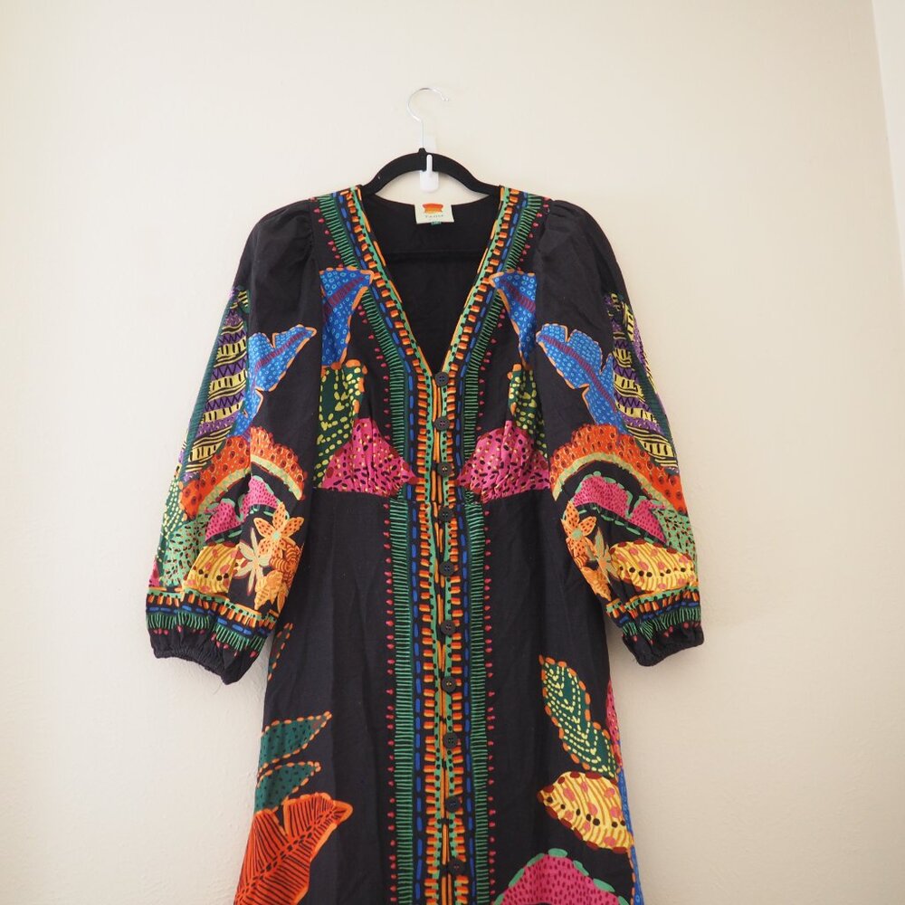 Anthropologie Farm Rio Cool Leopards Dress sz xs - Picture 6 of 12